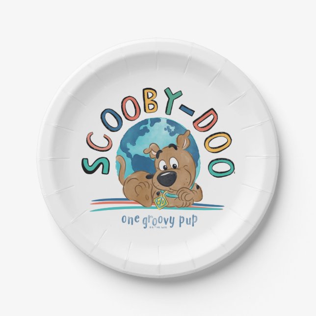 Assiettes En Carton Chiot Scooby-Doo "One Super Pup" (Devant)