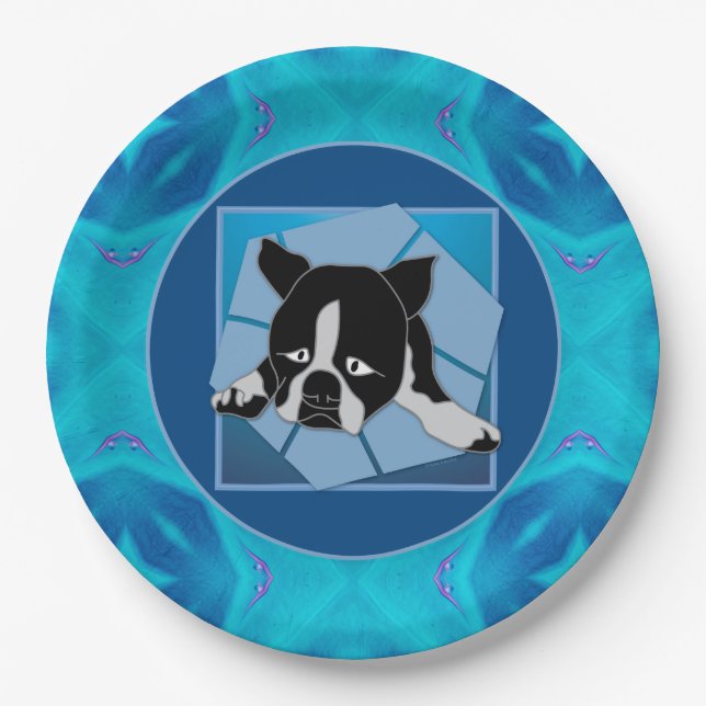 Assiettes En Carton Chiot triste (Devant)