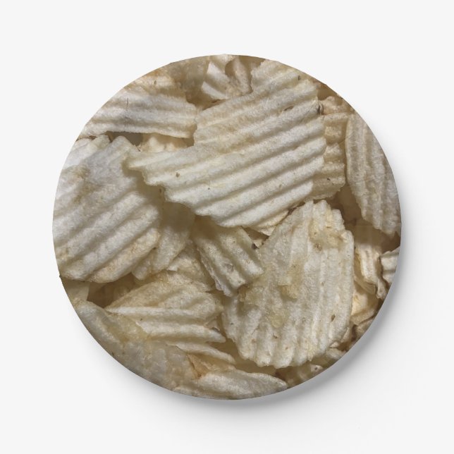 Assiettes En Carton Chips de pommes de terre (Devant)
