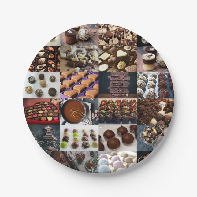 Assiettes En Carton Chocolat (Devant)