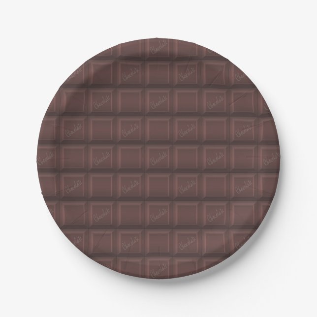 Assiettes En Carton chocolat au lait (Devant)