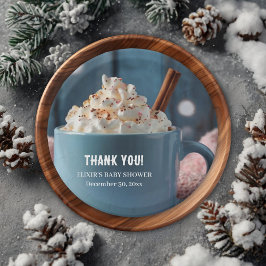 Assiettes En Carton Chocolat chaud avec crème humide Baby shower confo