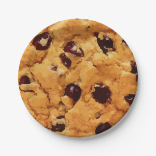 Assiettes En Carton Chocolat Chip Cookie Amusante fête d'anniversaire