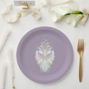Assiettes En Carton Chouette Oracle Pastel Purple