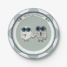 Chouettes Plaques en papier Mariage