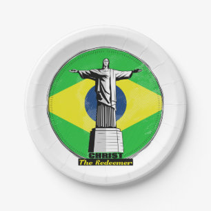 Assiettes En Carton Christ Le Rédempteur Rio De Janero