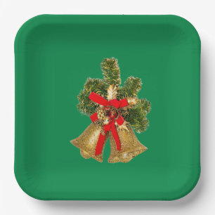 Assiettes En Carton Christmas Bells