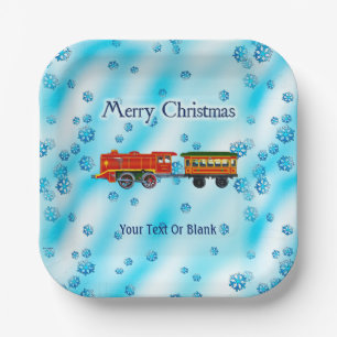 Assiettes En Carton Christmas Express - Joyeux Noël