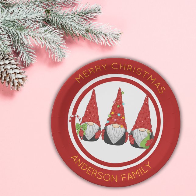 Assiettes En Carton Christmas Gnomes (Créateur téléchargé)