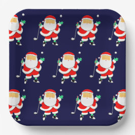 Assiettes En Carton Christmas Golf Holiday Party Paper Plates