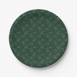 Assiettes En Carton Christmas Green Floral