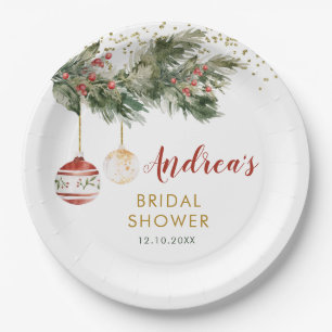Assiettes En Carton Christmas Holiday Deck the Halls Fête des mariées