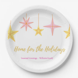 Assiettes En Carton Christmas Paper Plates with Holiday Motifs