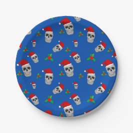 Assiettes En Carton Christmas Skull Party Plates - style 2