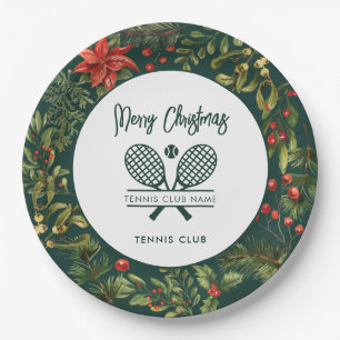 Assiettes En Carton Christmas Tennis Club Nom Vacances botaniques