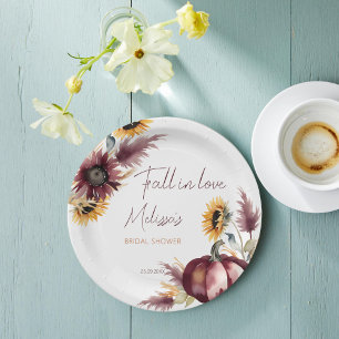 Assiettes En Carton Chute en amour boho citrouille tournesol douche nu