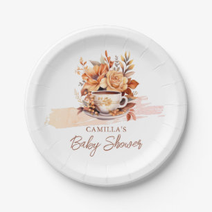 Assiettes En Carton Chute Floral Cottage Core Teacup Baby Tea Douche