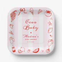 Ciao Baby Italien main tiré Baby shower citron