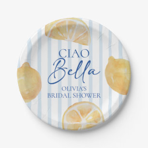 Assiettes En Carton Ciao Bella Fête de Mariage au Citron
