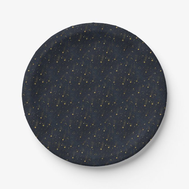 Assiettes En Carton Ciel nocturne (Devant)