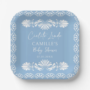 Assiettes En Carton Cielito lindo Baby shower bleu mexicain