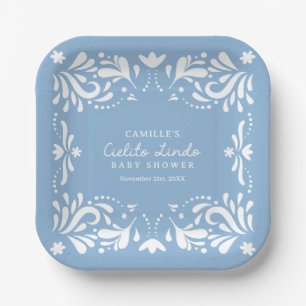 Assiettes En Carton Cielito Lindo Papel Picado Boy Baby shower