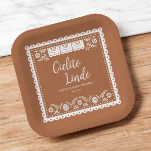 Assiettes En Carton Cielito Lindo Talavera Baby shower mexicain