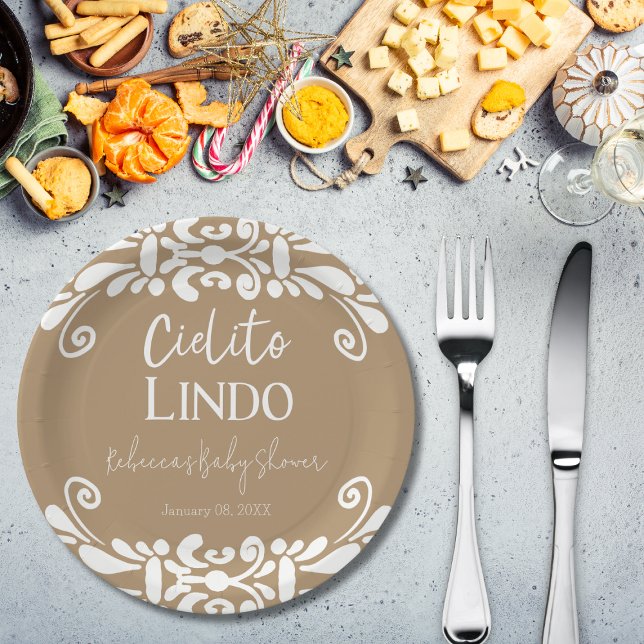 Assiettes En Carton Cielito Lindo Talavera Baby shower mexicain Fiesta (Créateur téléchargé)