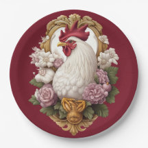 Cimetière héraldique de coq en marron