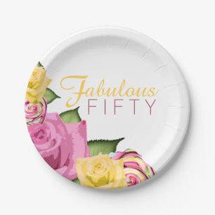 Assiettes En Carton Cinquante fabuleux dentellent anniversaire floral