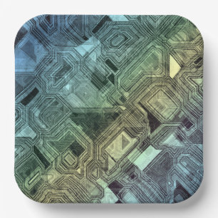 Assiettes En Carton circuits de bonbons - citron vert :