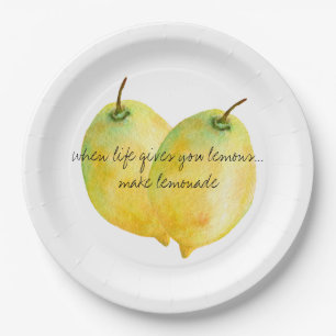 Assiettes En Carton Citation citron