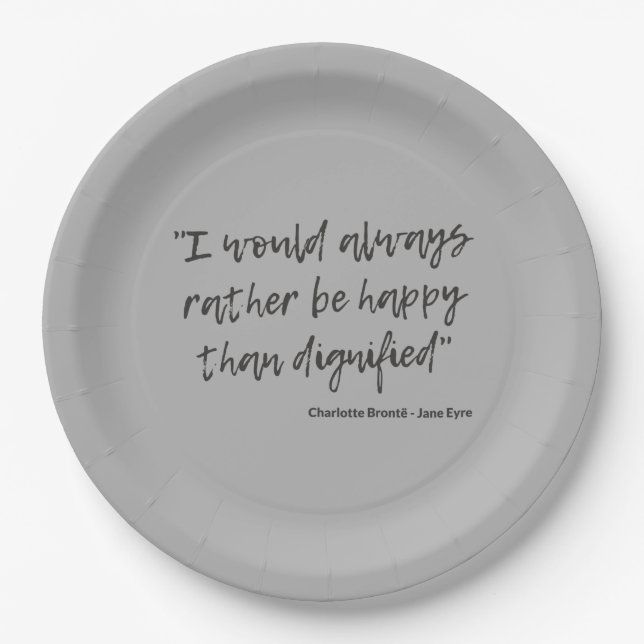 Assiettes En Carton Citation de Jane Eyre I (Devant)