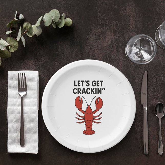 Assiettes En Carton Citation de la fête du homard rouge (Créateur téléchargé)