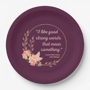 Assiettes En Carton Citation de Little Women IV - Style mignon