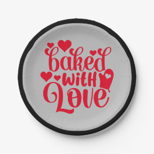 Assiettes En Carton Citation de Red Hearts Party