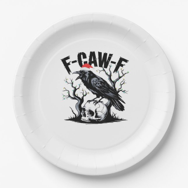 Assiettes En Carton Citation drôle essentielle F-Caw-F (Devant)
