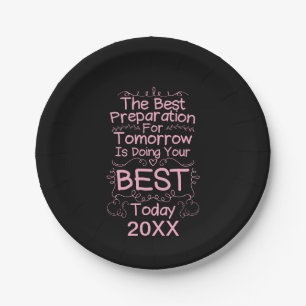 Assiettes En Carton Citation Pour Filles Motivationnelles - Faites Vot