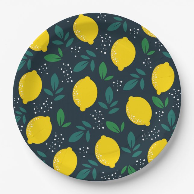 Assiettes En Carton Citron (Devant)