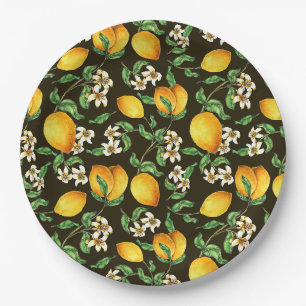 Assiettes En Carton Citron
