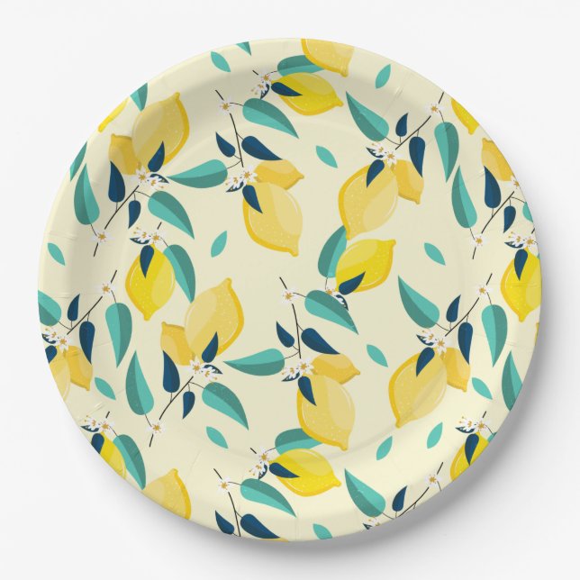 Assiettes En Carton Citron (Devant)