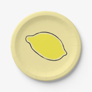 Assiettes En Carton Citron