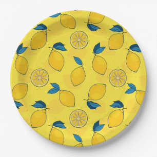 Assiettes En Carton Citron Citrus frais