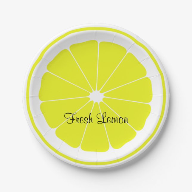 Assiettes En Carton Citron frais (Devant)
