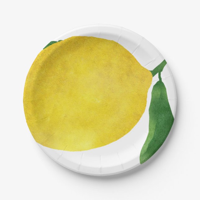 Assiettes En Carton Citron frais (Devant)