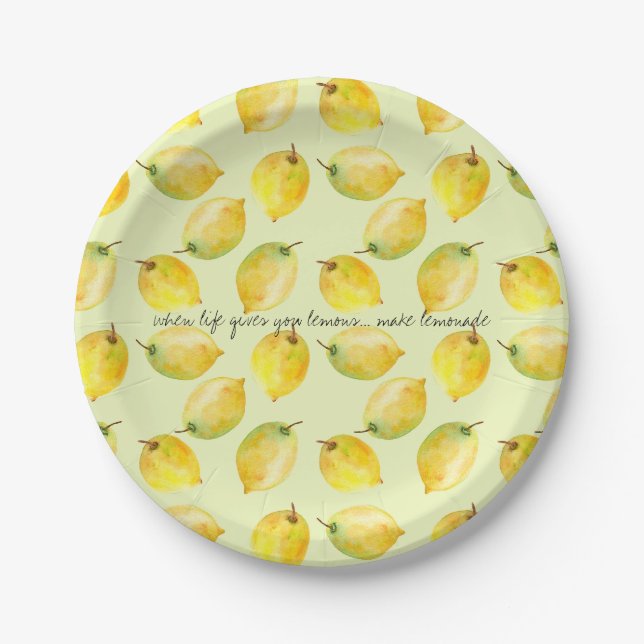 Assiettes En Carton Citrons (Devant)