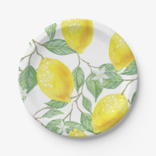 Assiettes En Carton Citrons sur la vigne
