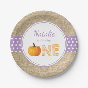 Assiettes En Carton Citrouille Automne Premier Anniversaire Plaques pa