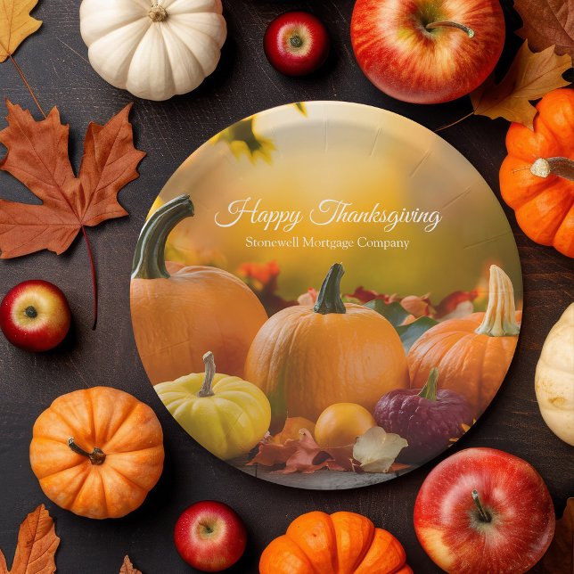 Assiettes En Carton Citrouille de Bon thanksgiving de société personna (Créateur téléchargé)
