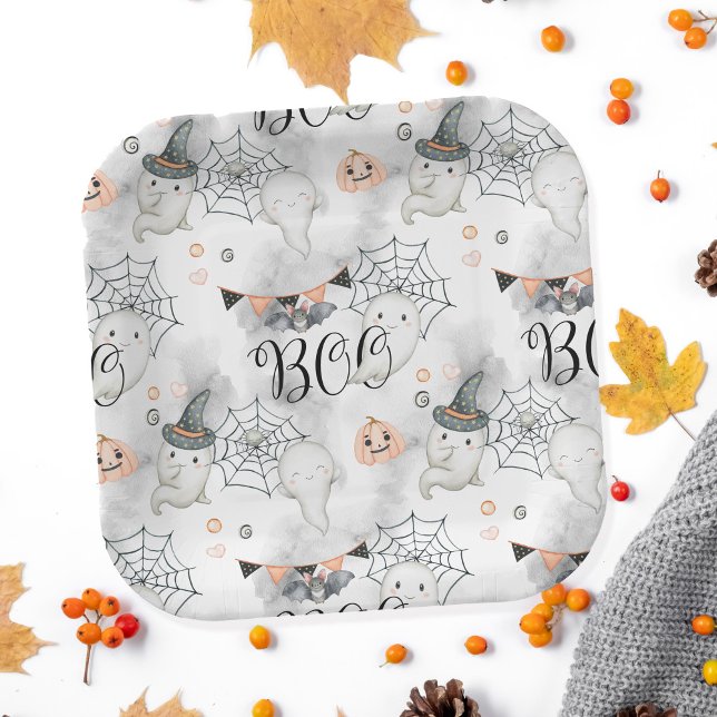 Assiettes En Carton Citrouille de fête d'Halloween (Créateur téléchargé)